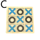 Mini Échiquier en Bois XO Tic Tac Parker, Puzzle d'Interaction Montessori, Jeu d'Entraînement, ApprentiCumbria du Cerveau, Jouet Précoce