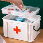 Trousse de premiers secours, boîte de rangement de médicaments, boîte d'urgence Portable, boîtes à médicaments domestiques à Double couche, Kit médical, organisateur de rangement