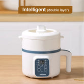 Electric Rice Cooker Multi-Cooker Multifunctional Pot Mini Stockpot Soup Pan Kitchen Appliances for 1-2 Person Servings
