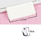 Miniature Wireless Keyboard/Mouse, Computer Accessories for Dolls, 1/12 Scale Dollhouse, Electronic Desk/Gym Decoration