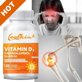 Vitamine D3 haute puissance 50 000 UI - 120 capsules végétariennes - Supplément de vitamine D sans gluten sans OGM