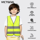 Gilet de sécurité pour enfants, vêtements réfléchissants pour enfants, formation, sport, protection scolaire, extérieur, bandes fluorescentes haute visibilité