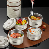 Conteneur à lunch en acier inoxydable empilable Bento Boîte à lunch portable