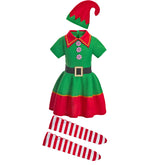 Christmas clothing set for children and adults, Y-shaped hat, belt, children's Christmas clothes, birthday outfit for baby boy and girl, elf costume