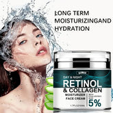 Crème pour le visage au rétinol, hydratante, raffermissante, éclaircissante, au collagène, à l'acide hyaluronique, produits de soins pour la peau, 50ML