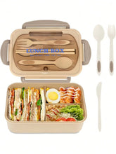 Boîte à Bento pour adultes, boîte à déjeuner avec 4 compartiments, ustensiles, pot à Sauce, doublures à muffins, passe au micro-ondes et au lave-vaisselle, retour à l'école, 1 pièce