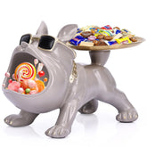 30cm Bulldog Dog Statue, Resin Craft, Home Decor, Animal Ornament, Puppy Sculpture with Storage Box, Art Sculpture for the Home