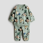 Toddler costumes, cartoon sweatshirt and pants set, two-piece outfit, long-sleeved, fashion, cartoon print hoodie, sweatpants, outerwear