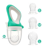 SAIDAH Baby Fruit and Vegetable Feeder with Medium Mesh Bag, Food Grade Liquid Silicone, Delicious and Nutritional Food