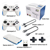 New TV Game Console with 128GB Built-in Storage, 50,000 Retro Games, 50 Video Emulators, Dual Wireless Gamepads, X10 Pro 4K Game Stick