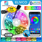 5M USB Led Bande Lumières RGB 2835 60 LED Bluetooth APP Contrôle Luces Led Flexible Diode Décoration Pour Salon Lampe Ruban