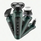 Rasoirs électriques 9D pour hommes, tondeuse électrique étanche, utilisation humide et sèche, batterie Rechargeable, rasoir rotatif, Machine de rasage
