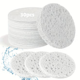 30 éponges cosmétiques naturelles pour Spa, sans alcool, feuilles nettoyantes et exfoliantes pour le visage sans parfum, éponges de beauté