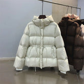 Veste femme 2025 nouveau hiver Parkas femme vers le bas coton pardessus à capuche décontracté épais chaud rembourré manteau court dames vêtements d'extérieur hauts