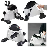 Mini entraîneur de bras et de jambes de vélo d'exercice, machine d'exercice de pédale de pied réglable, écran LCD, entraîneur de pédale portable pour le bureau à domicile