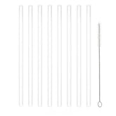 Reusable replacement straw with brush for books, clear plastic cup, compatible with Stan, 40 oz, 30 oz, 6-pack