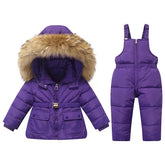 OLEKID 2025 hiver enfants fille doudoune enfant en bas âge fille combinaison 2 pièces ensemble de vêtements 1-5 ans enfants bébé filles vêtements d'extérieur vêtements de neige