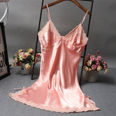 Sexy dentelle Patchwork vêtements de nuit Lingerie nuisette col en V robe de mariée vêtements de nuit chemise de nuit vêtements Sexy femmes chemises de nuit