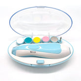 Electric baby nail file, toddler nail clipper, nail care set, nail scissors, blue, pink, for boys and girls, safe for baby's hands