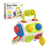 Montessori Busy Cube, Sensory Activity Toys for Toddlers, Busy Board, Early Educational Learning, Travel Toys, Children's Gift