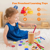 Jouets en bois Montessori, tri des couleurs, jouets à motricité Fine, jouets sensoriels assortis, Puzzle éducatif précoce pour les tout-petits
