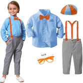 Tenues pour bébés garçons, costumes d'anniversaire d'halloween, vêtements pour enfants, robe à bretelles, photographie pour hommes, ensemble cadeau de fête pour nourrissons