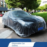 Housse de protection jetable pour vêtements de voiture, protection solaire GM, anti-pluie et anti-poussière, couverture complète simple en plastique transparent