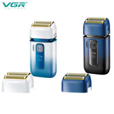 VGR professionnel cheveux barbe rasoir électrique pour hommes USB Rechargeable lavable électrique rasoir chauve tête Machine à raser