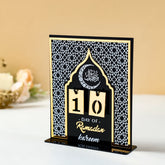 Calendrier de compte à rebours en acrylique pour Ramadan, ornements, cadeaux Eid Mubarak, décor pour la maison, fournitures de fête musulmane islamique 2025 Kareem