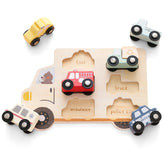 Wooden puzzles for children, baby toys, 3D Montessori puzzles, educational toys for 2-year-olds, cars, matching board