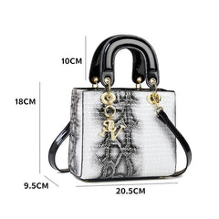Luxury Leather Handbags for Women, Shoulder Bag, Top Handle, Trendy