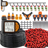 MUCIAKIE 20M minuterie de jardin intelligente ensemble d'irrigation IPX5 étanche LCD contrôleur d'arrosage automatique ensemble avec capteur de pluie pour les fermes