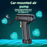 Pompe à Air multifonctionnelle Portable 120W, gonfleur de pneus, outil de réparation d'urgence, affichage numérique, gonfleur Automobile Compact