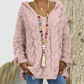 20 couleurs femmes lâche torsion noeud tricoté chandails automne hiver femme tricots à capuche pull manteaux XXBLH-1058