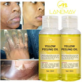 Huile de Peeling Jaune pour le Bain, Accessoire pour Blanchir la Peau Foncée, Éclaircir le Corps, les Coudes, les Genoux, la Main, Fréquence Exexponsive, Nourrir la Peau