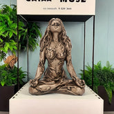 Statue de déesse, statue Gaia, Nature de la terre mère, statue de lune, statue d'esprit de sorcière en résine, décoration de salle de maison, décoration de jardin