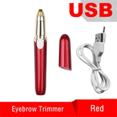 Rasoir de sourcils électrique Usb Rechargeable épilateur de sourcils femmes Mini rouge à lèvres Shaper rasoir indolore épilateur Facial