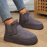 2025 New Women's Thick-Soled Snow Boots Warm Plush Luxury Brand Designer Winter Ankle Boots Mujer Botas New Women's Ankle Boots