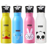 Bouteille d'Eau Froide Portable en Acier Inoxydable pour Enfant, Bouilloire pour Cyclisme et Camping, Style Kawaii