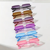 Lunettes de soleil rectangulaires pour femmes et hommes, 6 pièces, mignonnes, couleur bonbon, nuances décoratives, UV400