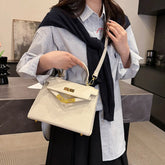 Nouvelle marque tendance, unique, classique et luxueuse - Design haut de gamme - Couleur pure - Sac platine à bandoulière unique