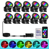 2/3/8/10 LED lumières étanche IP68 fontaine sous-marine étang Spot lumière paysage projecteur pour jardin APP télécommande