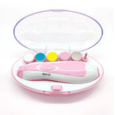 Electric baby nail file, toddler nail clipper, nail care set, nail scissors, blue, pink, for boys and girls, safe for baby's hands