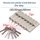 Smart lock, locker cylinder, cylinder door with master key, 60mm 70mm 80mm interior entry door lock, personalized key