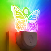 Veilleuse papillon pour enfants, applique murale à LED, RVB, 6 couleurs changeantes, veilleuse pour chambre d'enfant