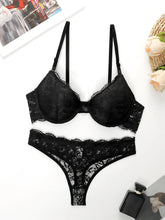 Women's Push-Up Lace Two-Piece Bra and Panties Set, Simple and Sexy, High Quality, A3107