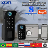 Tuya – serrure de porte intelligente étanche, empreinte digitale, télécommande de jardin extérieur, carte APP, Code numérique, serrure électronique à Double jante 