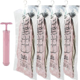 Sac de rangement sous vide suspendu, sacs de rangement scellés pour vêtements pour costumes, manteaux ou vestes habillées, organisateur de placard