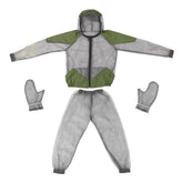 Outdoor mosquito-repellent jacket, Olympic-sized mesh hooded jacket, fishing and camping jacket, insect protection, mesh shirt, gloves and pants