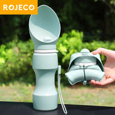 ROJECO-Bouteille d'eau pour chien et chat, en silicone souple, portable, pliable, pour voyage